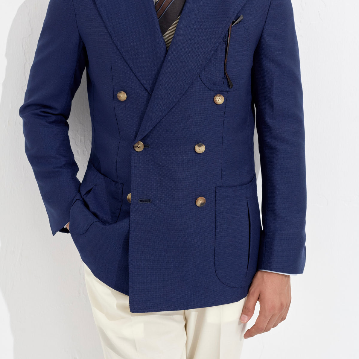 Orazio Luciano X Enis Inci - Navy Pure Wool Hopsack Jacket