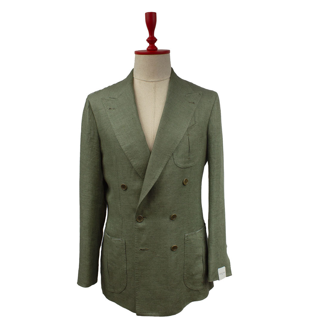 Orazio Luciano X Enis Inci - Olive Green Hellard Pure Linen Jacket