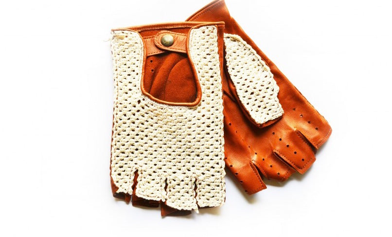 OMEGA X Sartoria Napoletana Lambskin Fingerless Driving Gloves